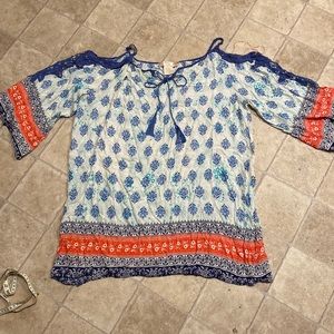 Flying tomato 3XL Cold shoulder tunic top